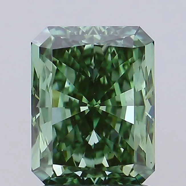 1.70ct Radiant Lab Grown Diamond (Colour Fancy Vivid Green, Clarity VS1, IGI Certified)