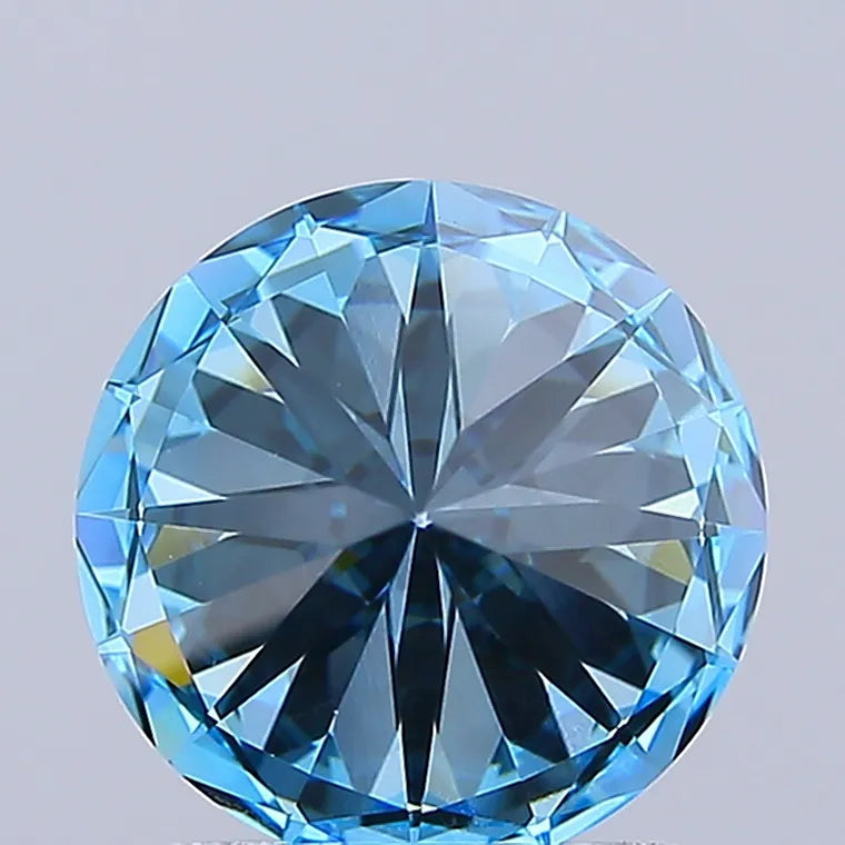 1.70ct Round Lab Grown Diamond (Colour Fancy Vivid Blue, Clarity VS1, Cut ID, IGI Certified)