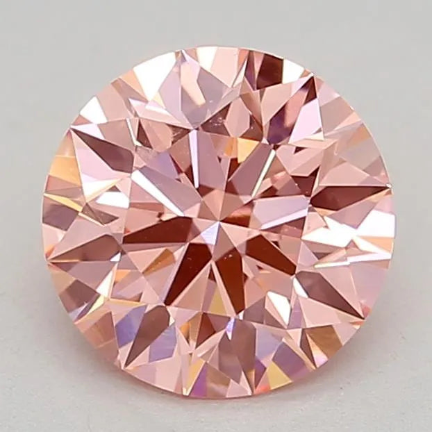 1.70ct Round Lab Grown Diamond (Colour Fancy Vivid Pink, Clarity VVS2, Cut ID, IGI Certified)
