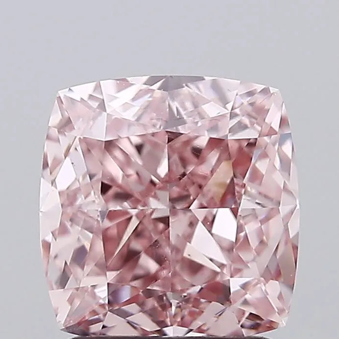 1.71ct Cushion modified Lab Grown Diamond (Colour Fancy Intense Pink, Clarity VS1, IGI Certified)