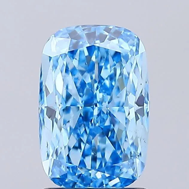 1.71ct Cushion modified Lab Grown Diamond (Colour Fancy Vivid Blue, Clarity VS2, IGI Certified)