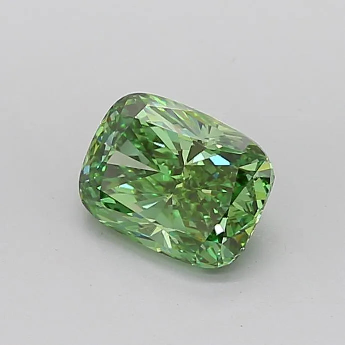 1.71ct Cushion modified Lab Grown Diamond (Colour Fancy Vivid Green, Clarity VS1, IGI Certified)