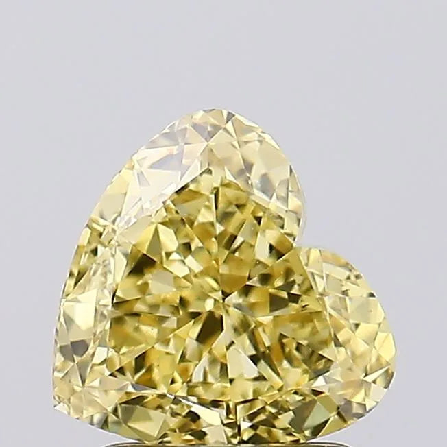1.71ct Heart Lab Grown Diamond (Colour Fancy Vivid Yellow, Clarity VS1, IGI Certified)
