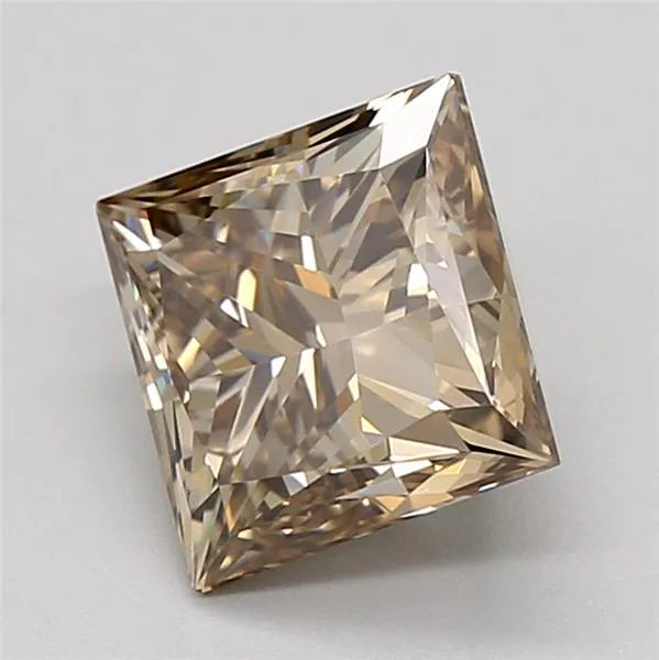1.71ct Princess Lab Grown Diamond (Colour Fancy Brown, Clarity VVS2, IGI Certified)
