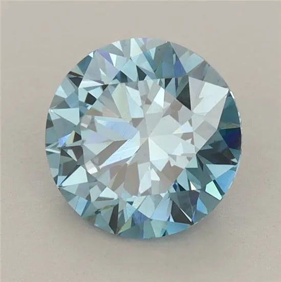 1.71ct Round Lab Grown Diamond (Colour Fancy Vivid Blue, Clarity VS1, Cut EX, IGI Certified)