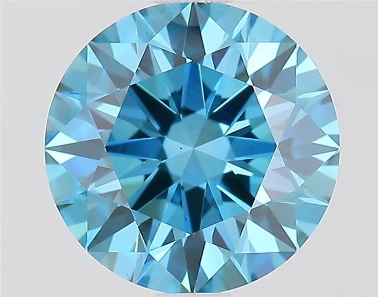 1.71ct Round Lab Grown Diamond (Colour Fancy Vivid Blue, Clarity VS1, Cut ID, IGI Certified)