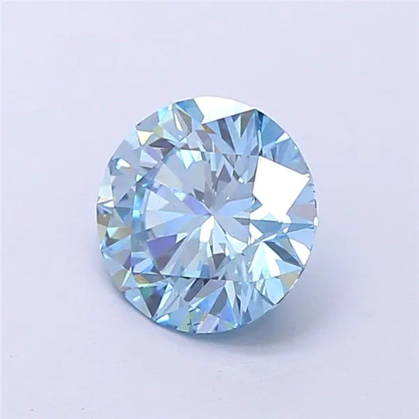 1.71ct Round Lab Grown Diamond (Colour Fancy Vivid Blue, Clarity VS1, Cut ID, IGI Certified)