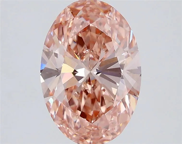 1.72ct Oval Lab Grown Diamond (Colour Fancy Vivid Pink, Clarity VS2, IGI Certified)