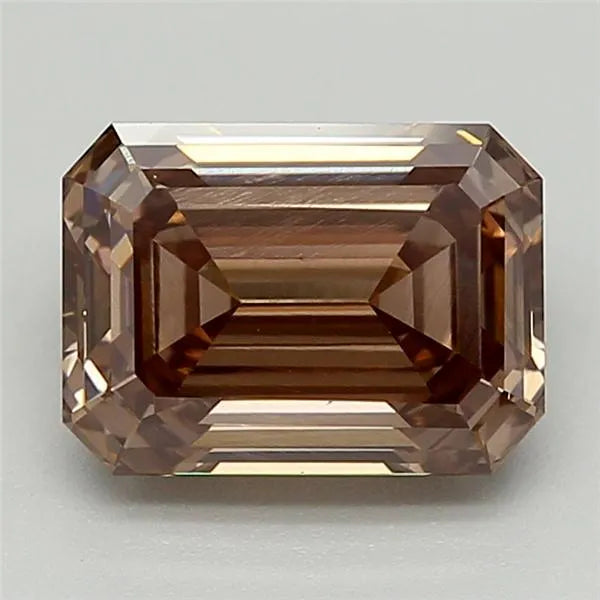 1.73ct Emerald Lab Grown Diamond (Colour Fancy Brown, Clarity VS1, IGI Certified)