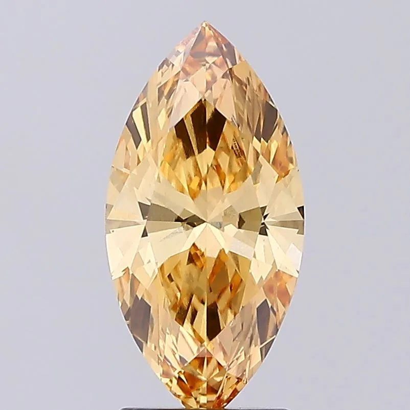 1.73ct Marquise Lab Grown Diamond (Colour Fancy Intense Orange Yellow, Clarity VS1, IGI Certified)