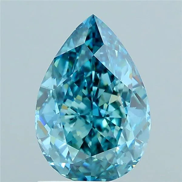 1.73ct Pear Lab Grown Diamond (Colour Fancy Vivid Blue, Clarity VS1, IGI Certified)
