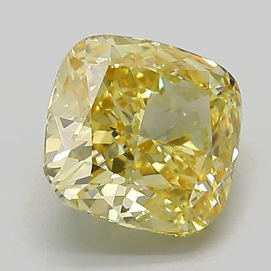 1.74ct Cushion modified Lab Grown Diamond (Colour Fancy Yellow, Clarity VS1, IGI Certified)