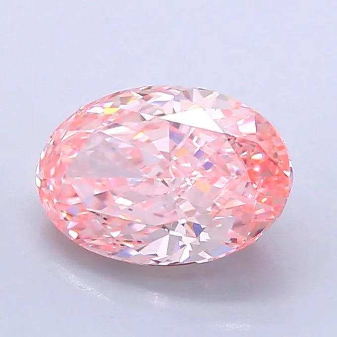 1.74ct Oval Lab Grown Diamond (Colour Fancy Vivid Pink, Clarity VVS2, IGI Certified)