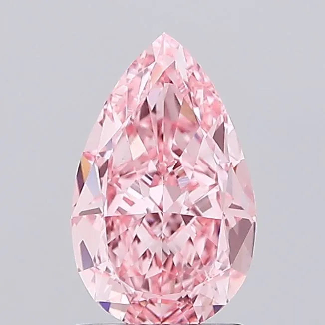 1.74ct Pear Lab Grown Diamond (Colour Fancy Vivid Pink, Clarity VVS2, IGI Certified)