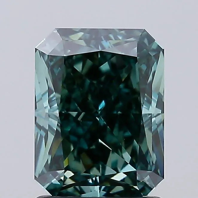 1.74ct Radiant Lab Grown Diamond (Colour Fancy Deep Green, Clarity VS1, IGI Certified)
