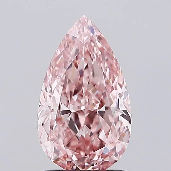 1.76ct Pear Lab Grown Diamond (Colour Fancy Vivid Pink, Clarity VS1, IGI Certified)