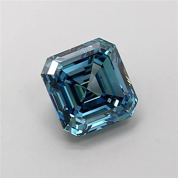 1.77ct Asscher Lab Grown Diamond (Colour Fancy Vivid Blue, Clarity VVS2, IGI Certified)