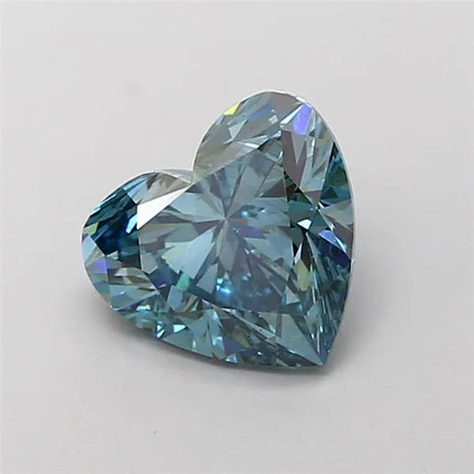 1.77ct Heart Lab Grown Diamond (Colour Fancy Vivid Blue, Clarity VS2, IGI Certified)