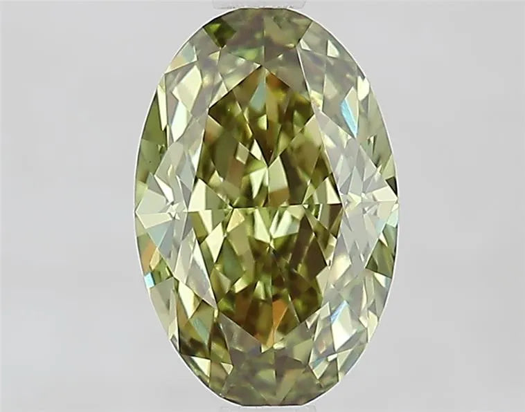1.77ct Oval Lab Grown Diamond (Colour Fancy Vivid Green, Clarity VVS2, IGI Certified)