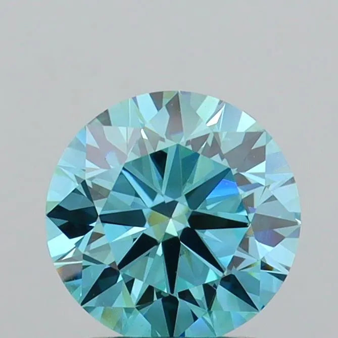 1.77ct Round Lab Grown Diamond (Colour Fancy Vivid Blue, Clarity VS1, Cut EX, IGI Certified)