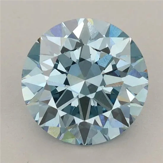 1.78ct Round Lab Grown Diamond (Colour Fancy Vivid Blue, Clarity VS1, Cut EX, IGI Certified)