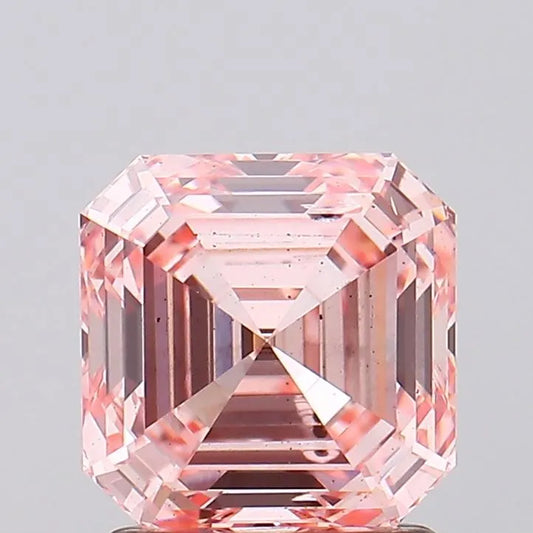 1.78ct Square emerald Lab Grown Diamond (Colour Fancy Intense Pink, Clarity SI1, IGI Certified)