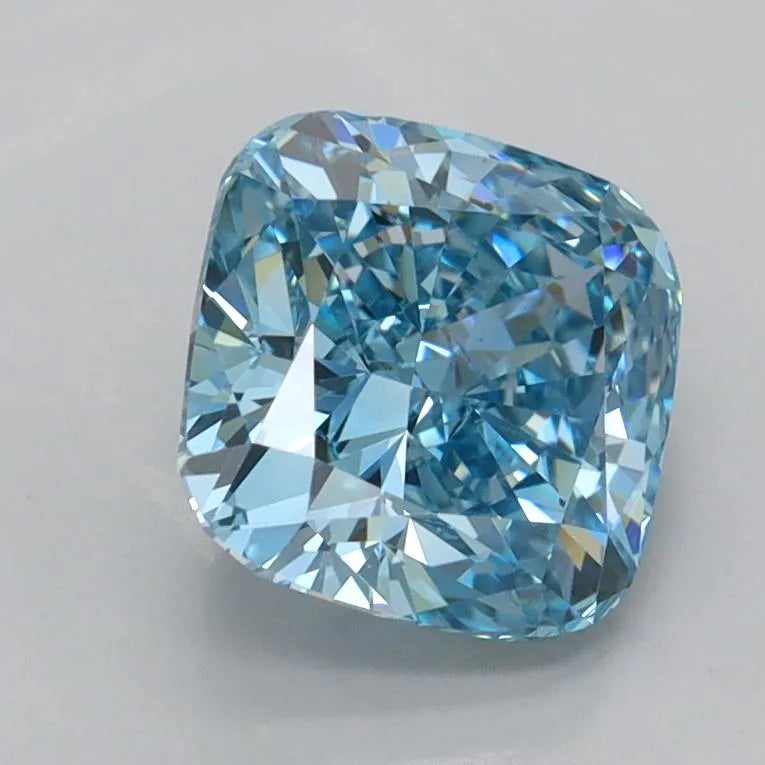 1.79ct Cushion modified Lab Grown Diamond (Colour Fancy Vivid Blue, Clarity VVS1, IGI Certified)