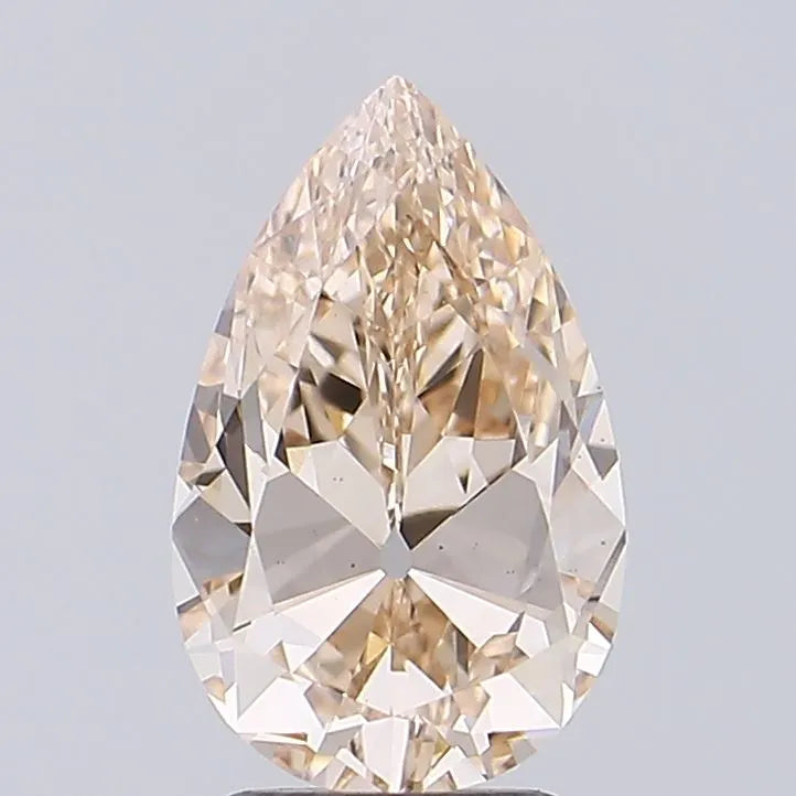 1.79ct Pear Lab Grown Diamond (Colour Fancy Light Brown, Clarity VS1, IGI Certified)