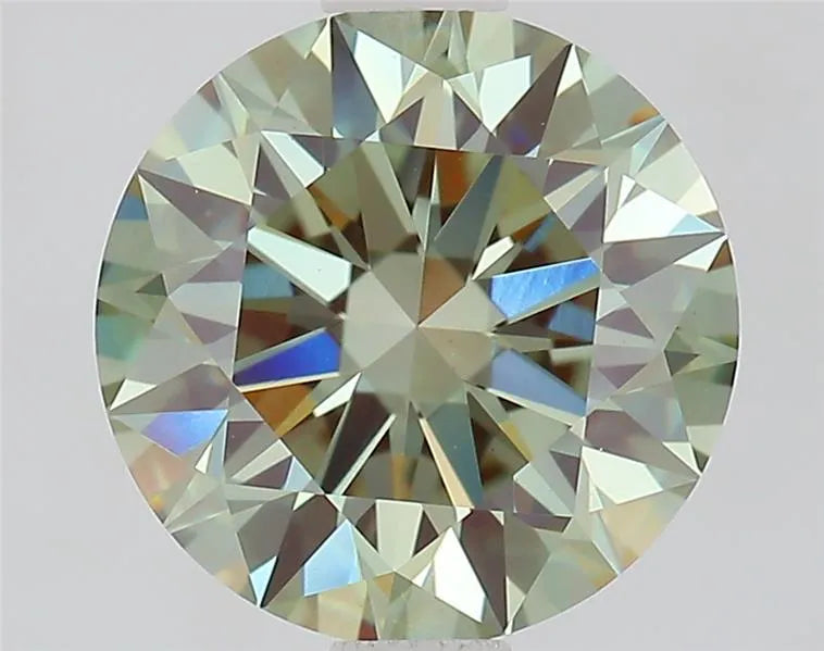 1.79ct Round Lab Grown Diamond (Colour Fancy Vivid Green, Clarity VVS2, Cut ID, IGI Certified)