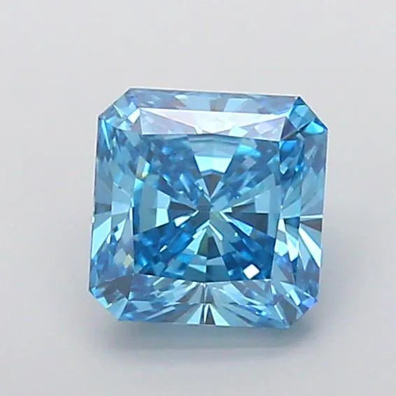 1.79ct Square radiant Lab Grown Diamond (Colour Fancy Vivid Blue, Clarity VVS2, IGI Certified)