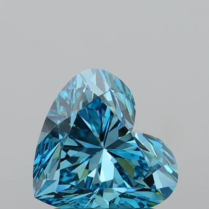 1.80ct Heart Lab Grown Diamond (Colour Fancy Vivid Blue, Clarity VVS2, IGI Certified)