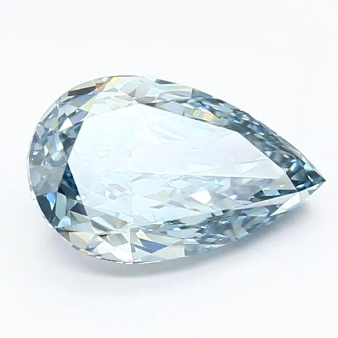 1.80ct Pear Lab Grown Diamond (Colour Fancy Vivid Blue, Clarity VS1, IGI Certified)