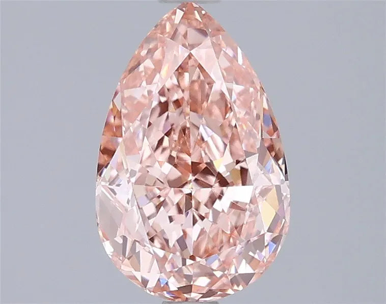 1.80ct Pear Lab Grown Diamond (Colour Fancy Vivid Pink, Clarity VVS2, IGI Certified)