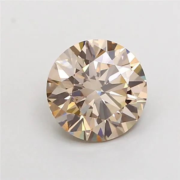 1.80ct Round Lab Grown Diamond (Colour Fancy Light Brown, Clarity VVS2, Cut ID, IGI Certified)
