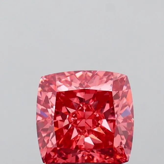 1.81ct Cushion modified Lab Grown Diamond (Colour Fancy Vivid Brownish Pink, Clarity VVS2, IGI Certified)