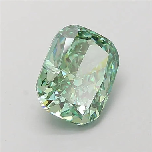 1.81ct Cushion modified Lab Grown Diamond (Colour Fancy Vivid Green, Clarity VS1, IGI Certified)