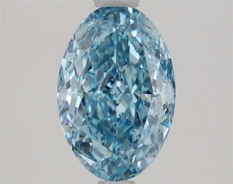 1.81ct Oval Lab Grown Diamond (Colour Fancy Vivid Blue, Clarity VS1, IGI Certified)