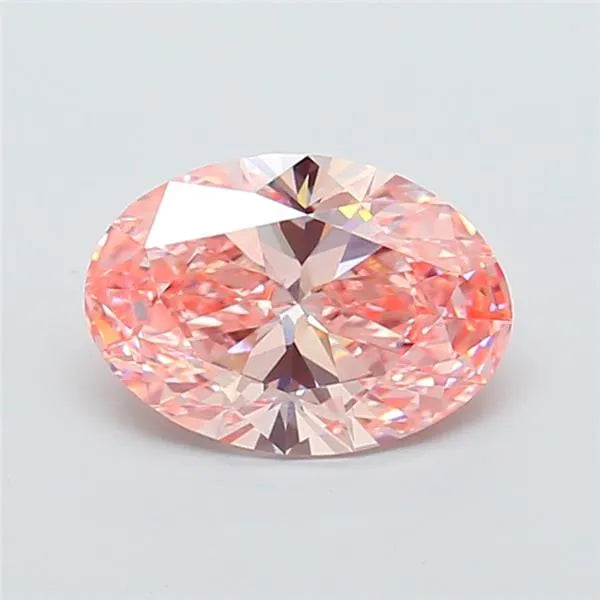 1.81ct Oval Lab Grown Diamond (Colour Fancy Vivid Pink, Clarity VS1, IGI Certified)