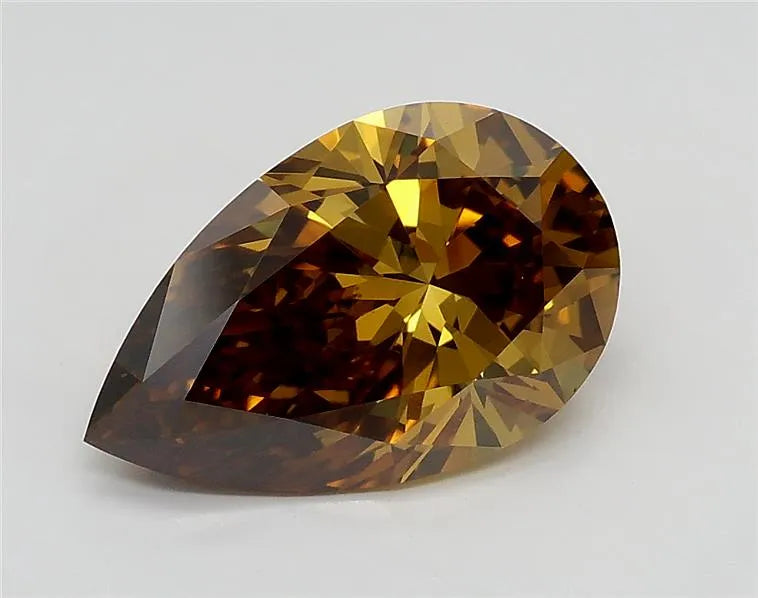 1.81ct Pear Lab Grown Diamond (Colour Fancy Brownish Yellow, Clarity VVS2, IGI Certified)