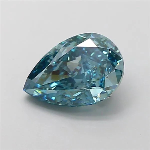 1.81ct Pear Lab Grown Diamond (Colour Fancy Vivid Greenish Blue, Clarity VS2, IGI Certified)
