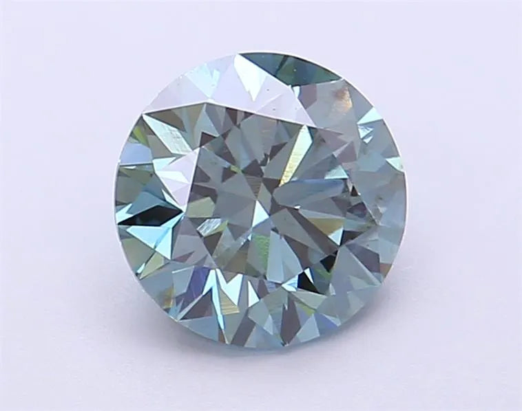 1.81ct Round Lab Grown Diamond (Colour Fancy Intense Greenish Blue, Clarity SI1, Cut ID, IGI Certified)