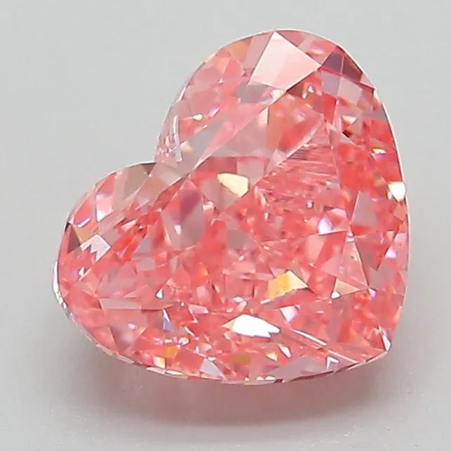 1.82ct Heart Lab Grown Diamond (Colour Fancy Vivid Pink, Clarity VVS2, IGI Certified)