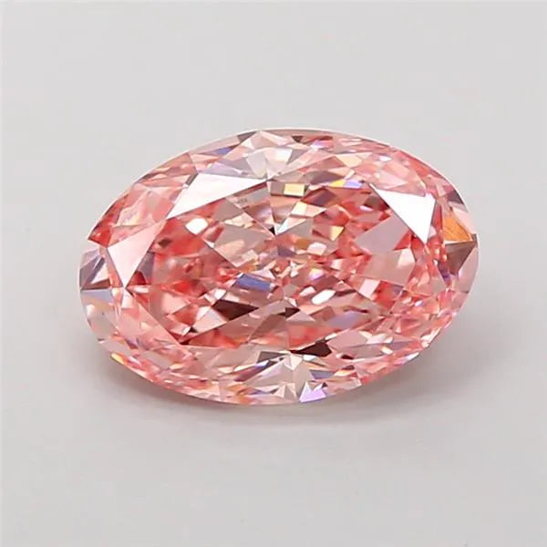 1.82ct Oval Lab Grown Diamond (Colour Fancy Vivid Pink, Clarity VVS2, IGI Certified)