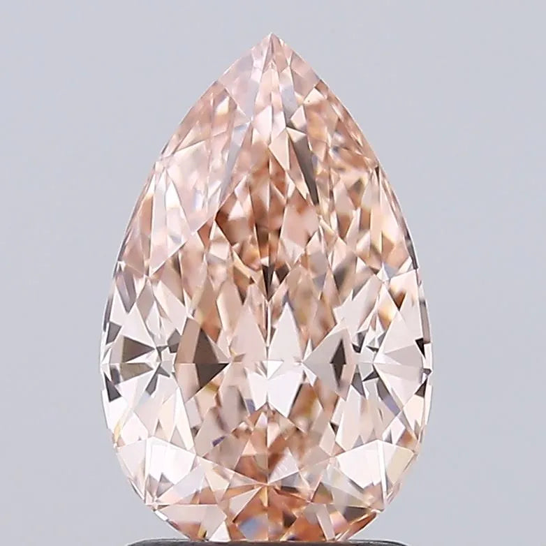 1.82ct Pear Lab Grown Diamond (Colour Fancy Light Brown, Clarity VVS2, IGI Certified)
