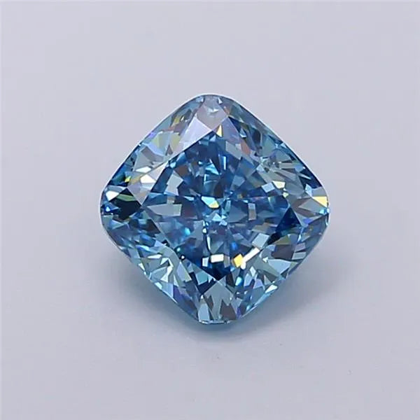 1.83ct Cushion brilliant Lab Grown Diamond (Colour Fancy Vivid Blue, Clarity VS1, IGI Certified)