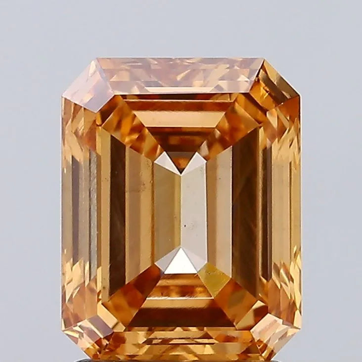 1.83ct Emerald Lab Grown Diamond (Colour Fancy Yellowish Brown, Clarity VS1, IGI Certified)