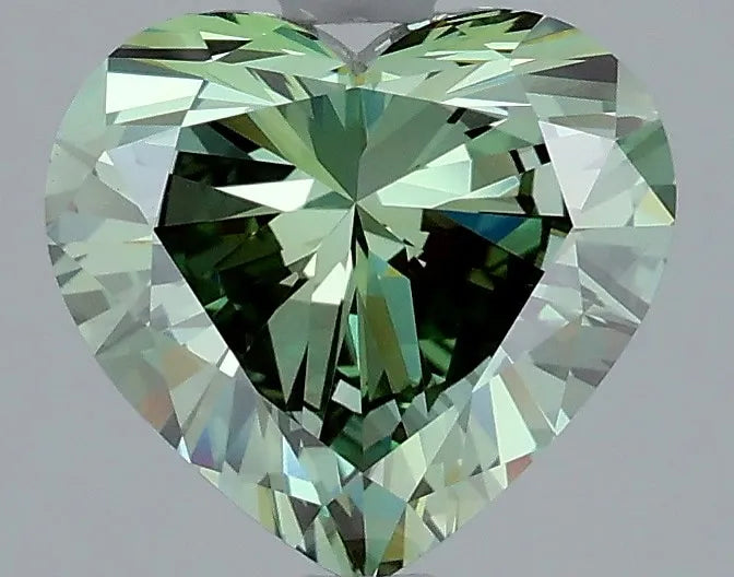 1.83ct Heart Lab Grown Diamond (Colour Fancy Vivid Green, Clarity VS1, IGI Certified)