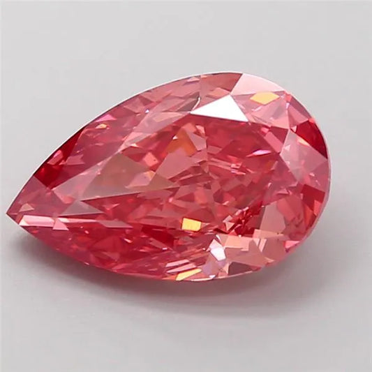 1.83ct Pear Lab Grown Diamond (Colour Fancy Vivid Pink, Clarity VS2, IGI Certified)