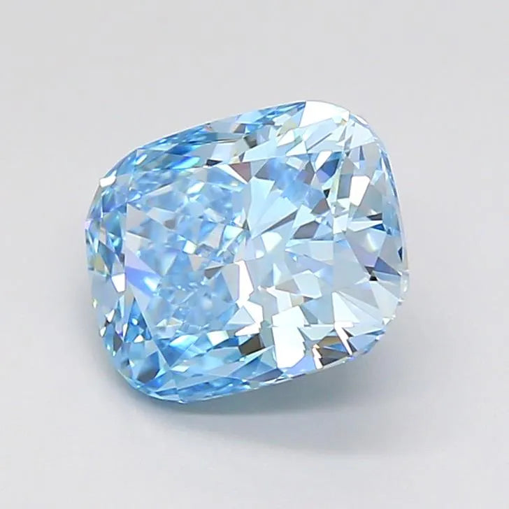 1.84ct Cushion modified Lab Grown Diamond (Colour Fancy Vivid Blue, Clarity VVS2, IGI Certified)