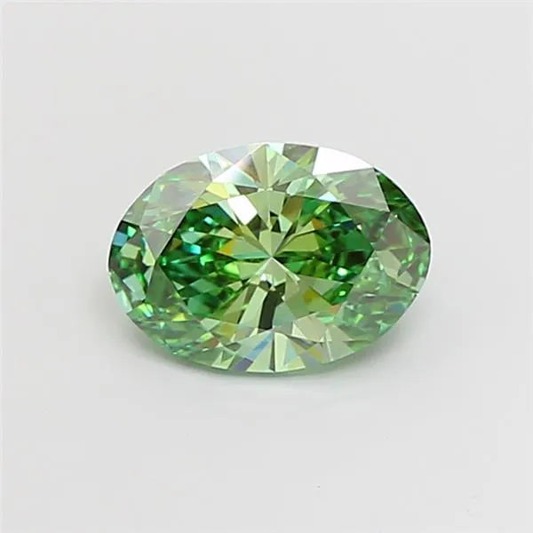 1.84ct Oval Lab Grown Diamond (Colour Fancy Vivid Green, Clarity VVS2, IGI Certified)